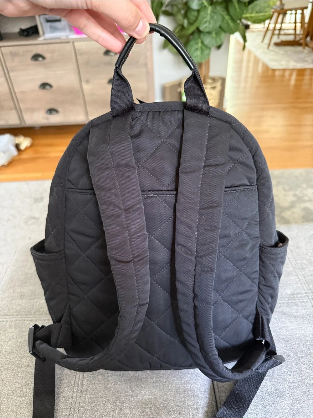 Black Quilted Mini Backpack - Vera Bradley